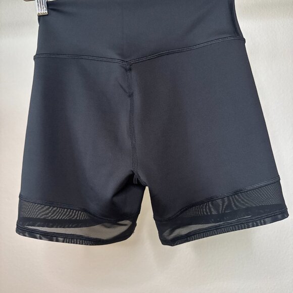 Alo Yoga 5" Airlift Double Trouble Biker Short w/ Mesh • Black • Women’s M NWOT - Picture 6 of 12